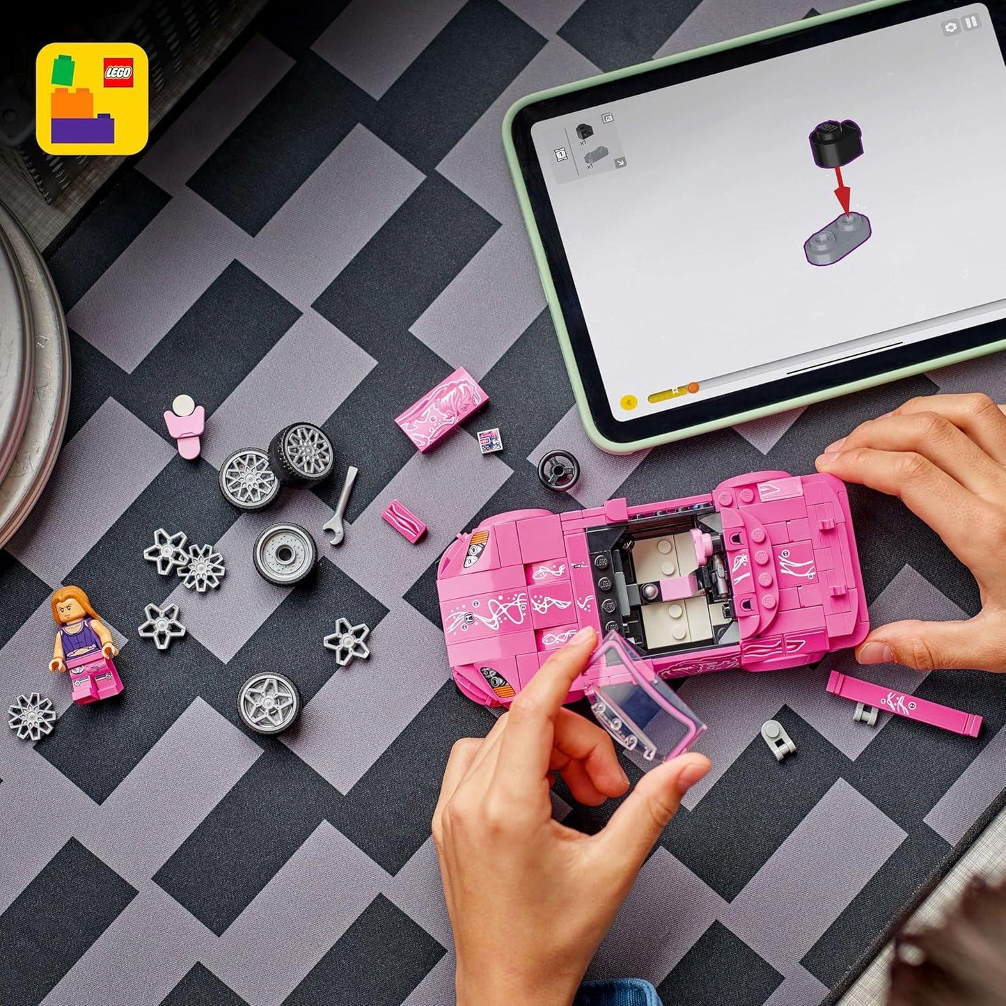 LEGO 77241 Speed Champions 2 Fast 2 Furious Honda S2000 - Pink Car Toy with Anime-Style Graphics - incl. a Suki Minifigure with a Spanner - Gift For 9+ Year Old Boys, Girls & Adult Movie Fans