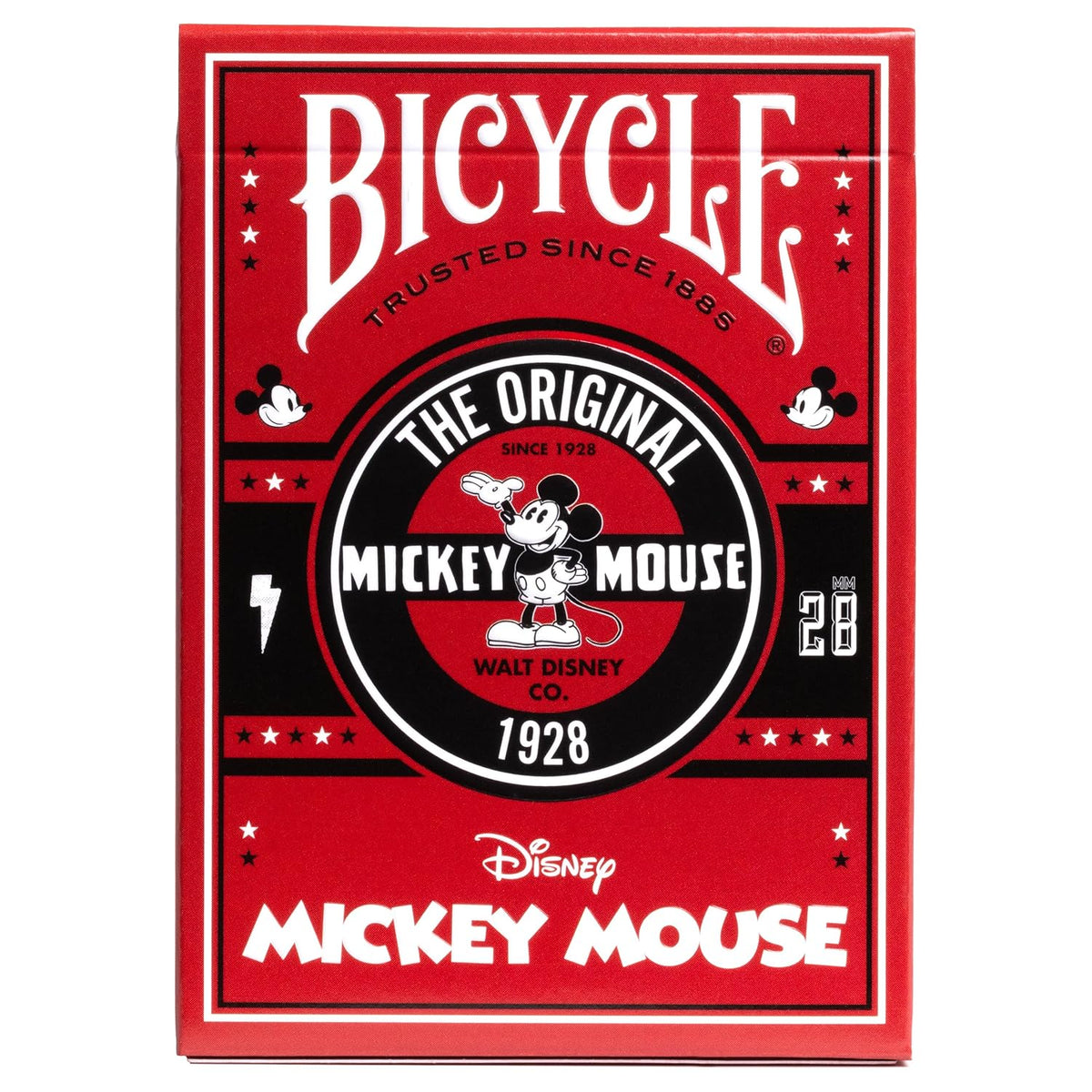 Bicycle Disney Classic Mickey Mouse Playing Cards – Red Collectible Deck with Air-Cushion Finish