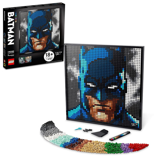 LEGO Art Jim Lee Batman Collection 31205 Canvas Wall Decor with The Joker or Harley Quinn, Crafts Xmas Gift Idea for Him, Her, Men, Women, DIY Poster, Big Set for Adults,