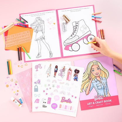 Barbie Creative Activity Kit for Kids Age 7+ | DIY Art & Craft Kit with Drawing, Coloring, Origami, Stickers & Creative Activities
