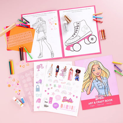 Barbie Creative Activity Kit for Kids Age 7+ | DIY Art & Craft Kit with Drawing, Coloring, Origami, Stickers & Creative Activities
