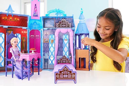 Disney Frozen 2 Elsa’s Arendelle Castle Playset with Elsa Fashion Doll, Furniture & 15 Accessories | 60+ cm Tall Foldable Dollhouse Playset for Kids Ages 3+ – Mattel