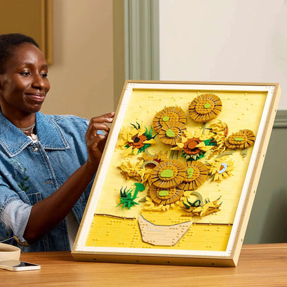 LEGO 31215 Art Vincent van Gogh Sunflowers Building Set (2,615 Pieces) | 3D Wall Art Décor for Adults & Art Lovers
