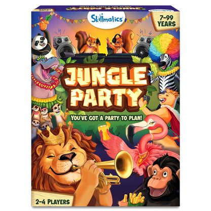 Skillmatics Card Game - Jungle Party, Fun Family Card Game of Strategy & Luck, Party Game, Gifts for Girls & Boys Ages 7, 8, 9 & Up,for kids