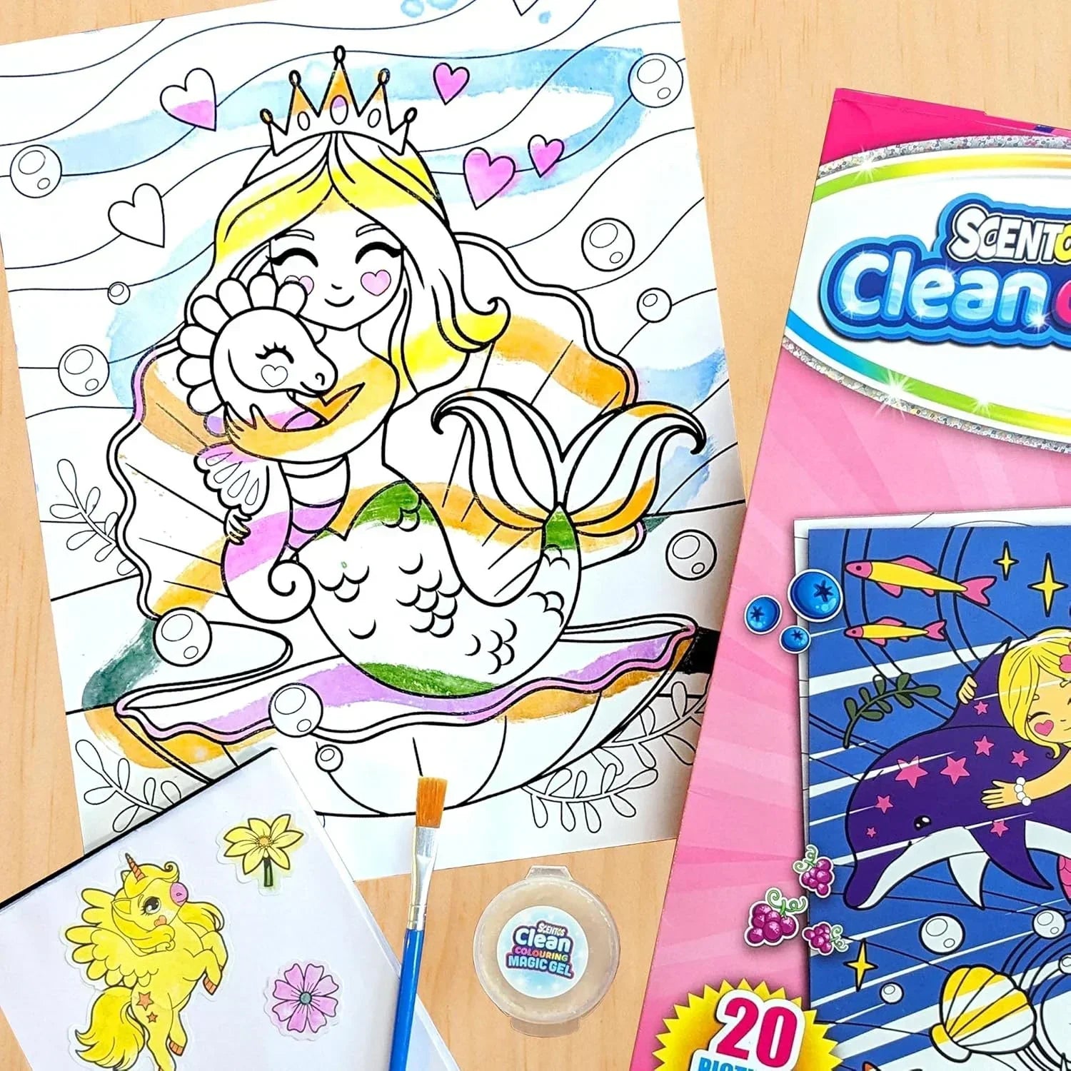 Scentos CleanColouring Magic Gel Painting Set - Enchanted - Jaiman Toys