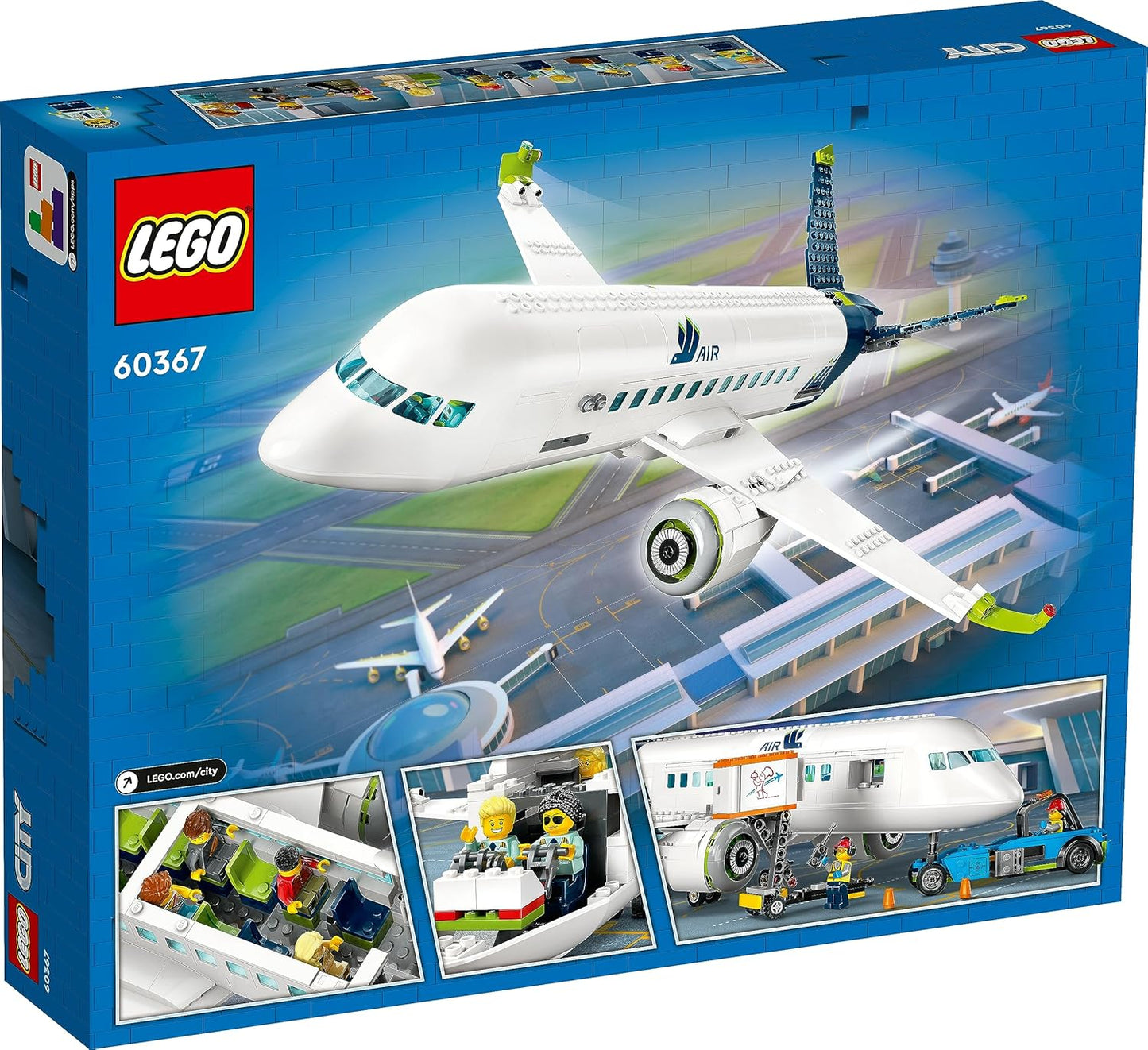 LEGO City Passenger Airplane 60367 Building (930 Pieces)