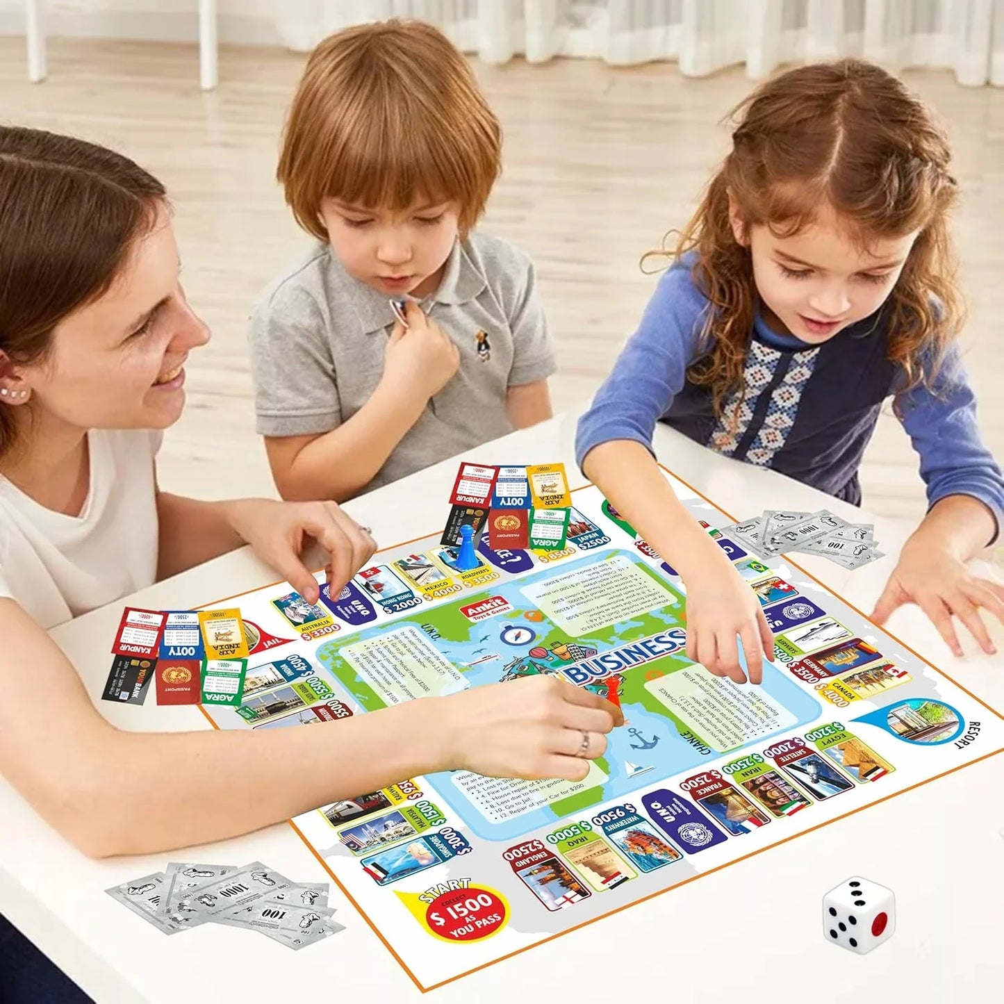Ankit Toys Business Board Game – 38×38 cm Indian Real Estate Strategy Game for Kids & Families
