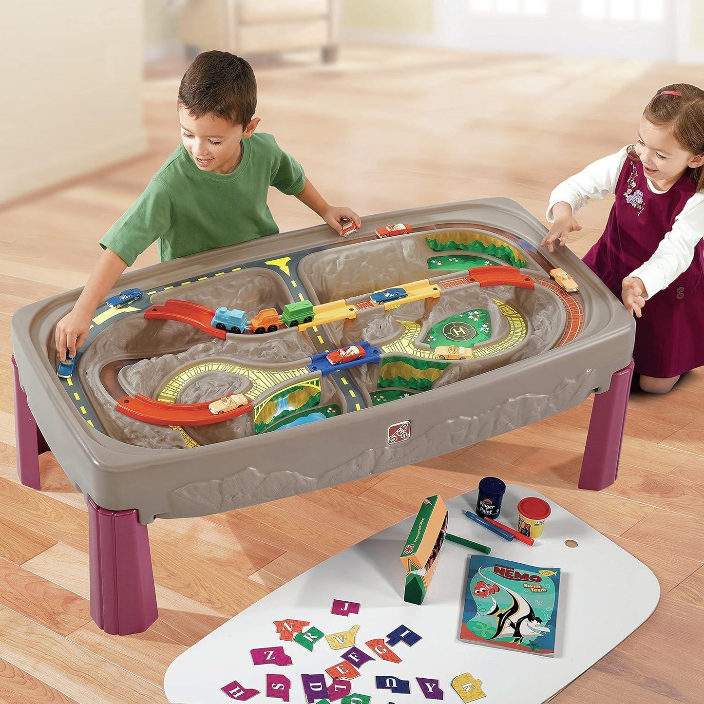 Step2 Deluxe Canyon Road Train & Track Table – Interactive Playset for Kids - Jaiman Toys