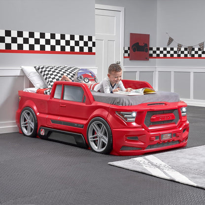 Step2 Turbocharged Twin Truck Bed – Kids’ Ride-On Playbed - Jaiman Toys