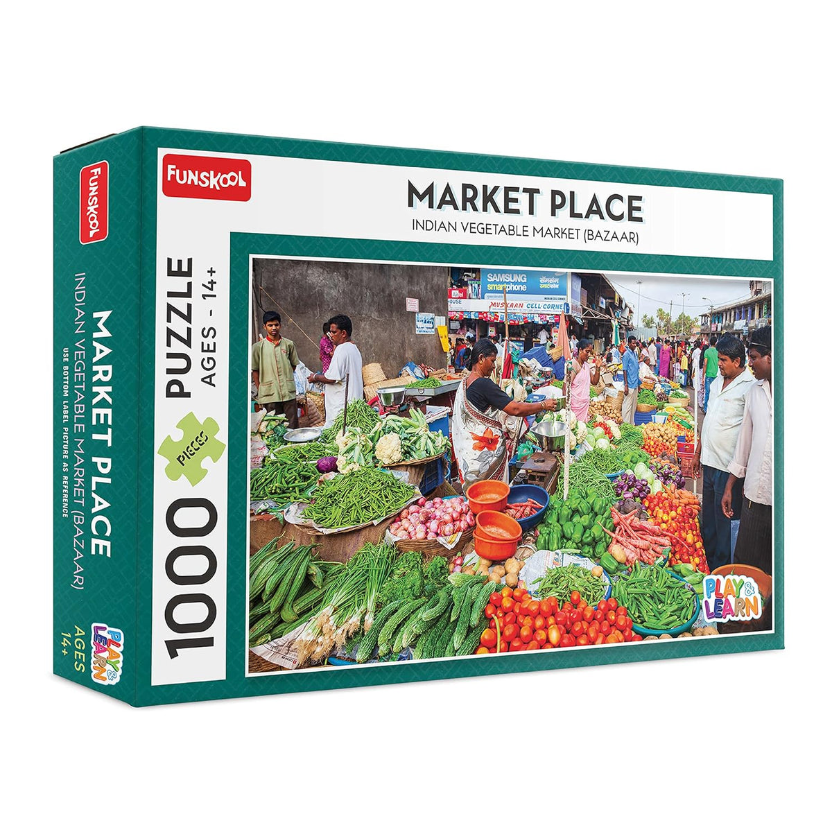 Funskool Play & Learn-Indian Market,Educational,1000 Pieces,Puzzle,for 14 Year