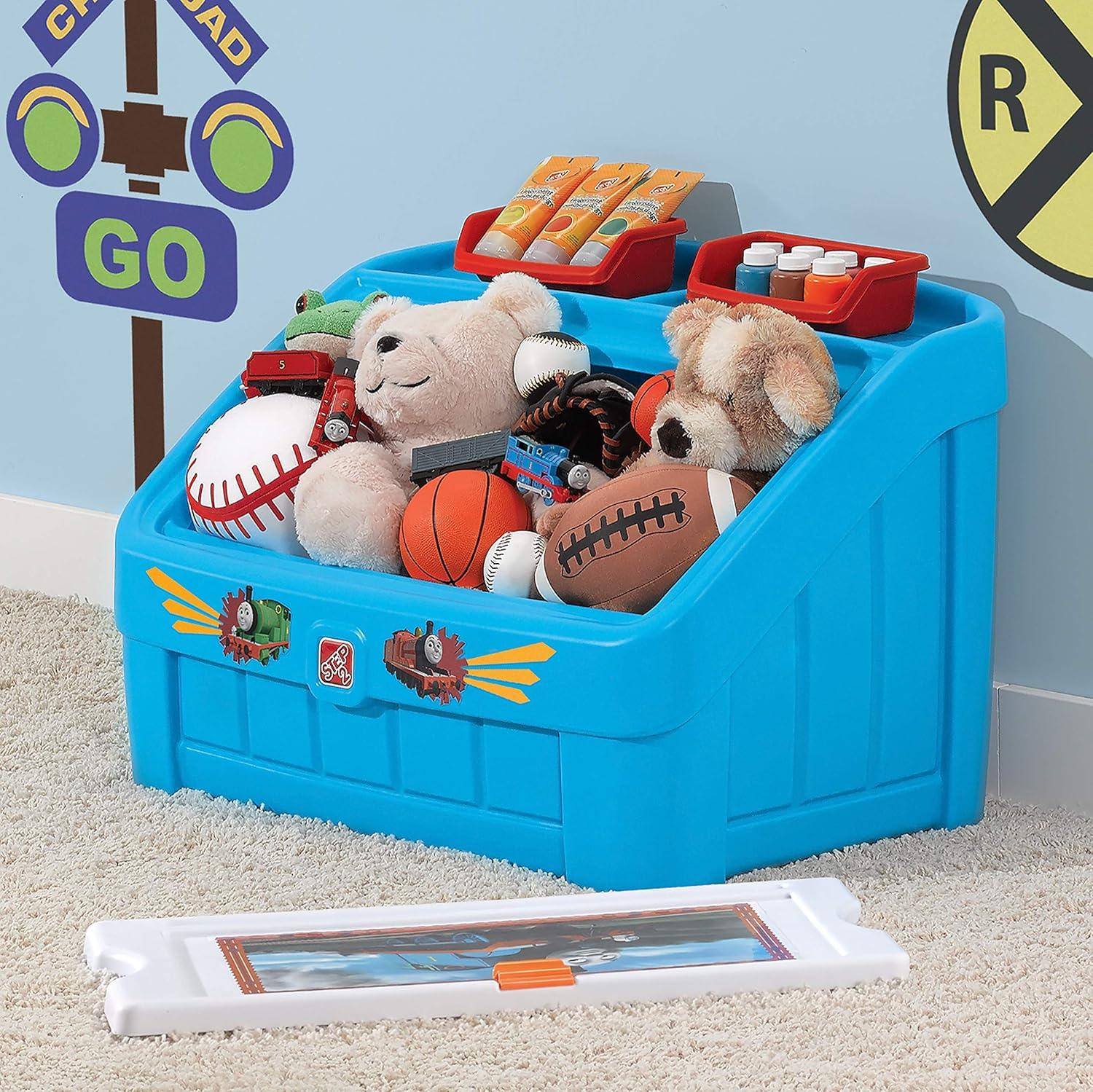 Step2 Thomas The Tank Engine 2-in-1 Toy Box with Art Lid – Kids’ Storage & Activity Station - Jaiman Toys