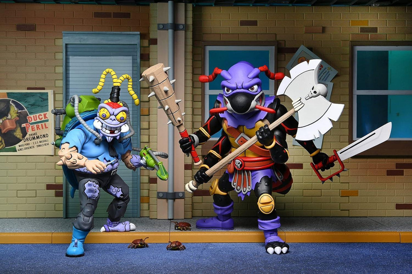 NECA Teenage Mutant Ninja Turtles Cartoon Antrax & Scumbug 2-Pack 7-Inch Action Figures - Jaiman Toys