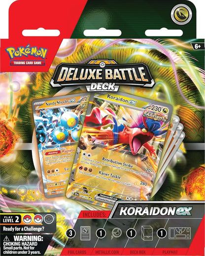 Original Pokémon TCG Koraidon EX Deluxe Battle Deck | 60-Card Ready-to-Play Deck for Kids & Collectors
