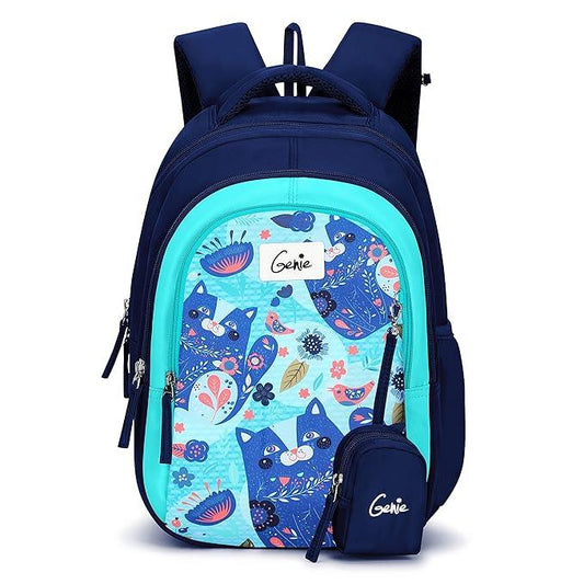 Genie Kitty Kids School Bags, 15 inches, Cute, Colourful bags - Jaiman Toys