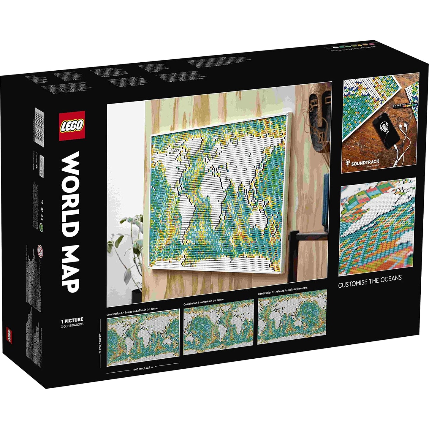 LEGO 31203 Art World Map  Building Kit (11,695 Pieces) | Customizable Wall Art & Home Décor Set for Adults