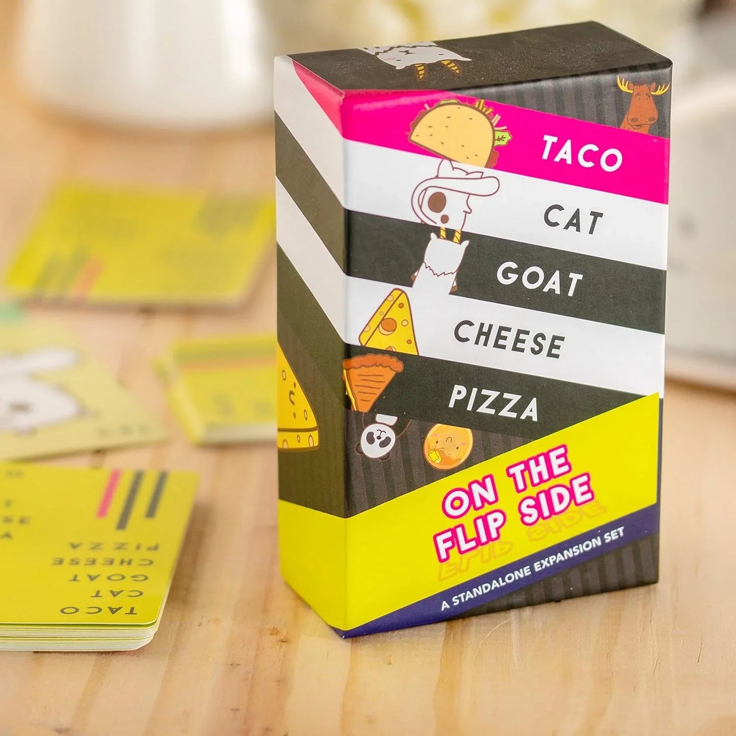 Taco Cat Goat Cheese Pizza On The Flip Side Standalone Expansion Set Board Game - Jaiman Toys