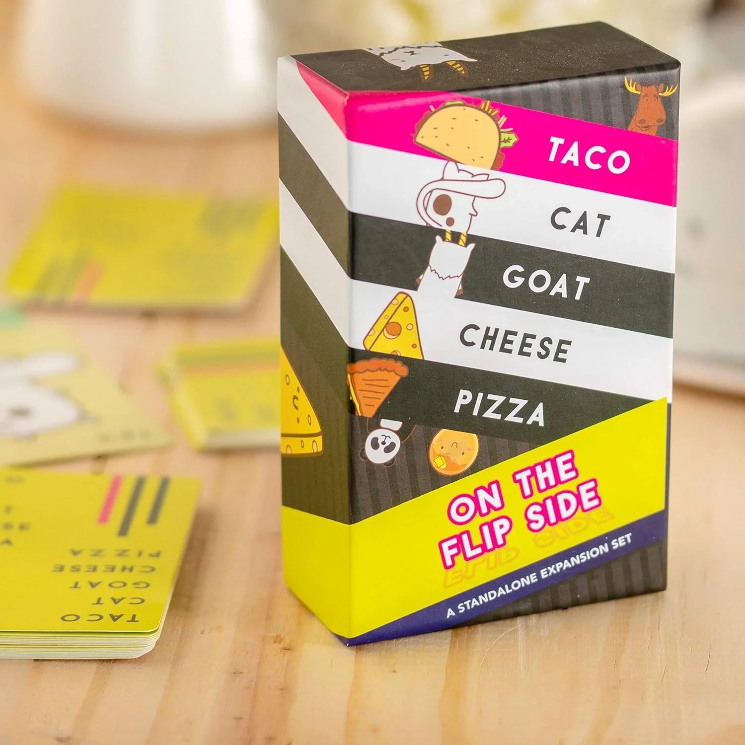 Taco Cat Goat Cheese Pizza On The Flip Side Standalone Expansion Set Board Game - Jaiman Toys