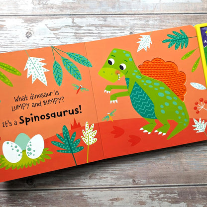 North Parode Touch & Feel Dinosaurs Sound Board Book for Kids with 5 Dino Sounds