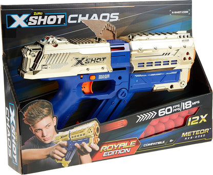 X-Shot Chaos Golden Meteor Foam Blaster – High-Power Dart Shooter for Kids & Teens