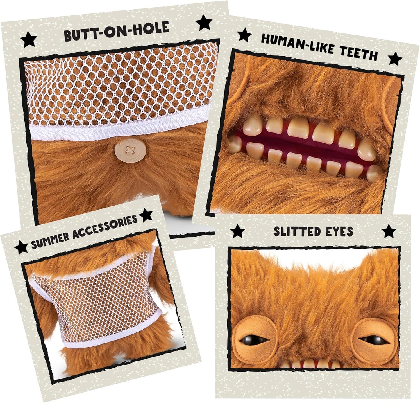 Vacay Vibes by ZURU, Funny Ugly Monster, Plush, Collectible, Toy (Munch Munch - Ginger) 4+ - Jaiman Toys