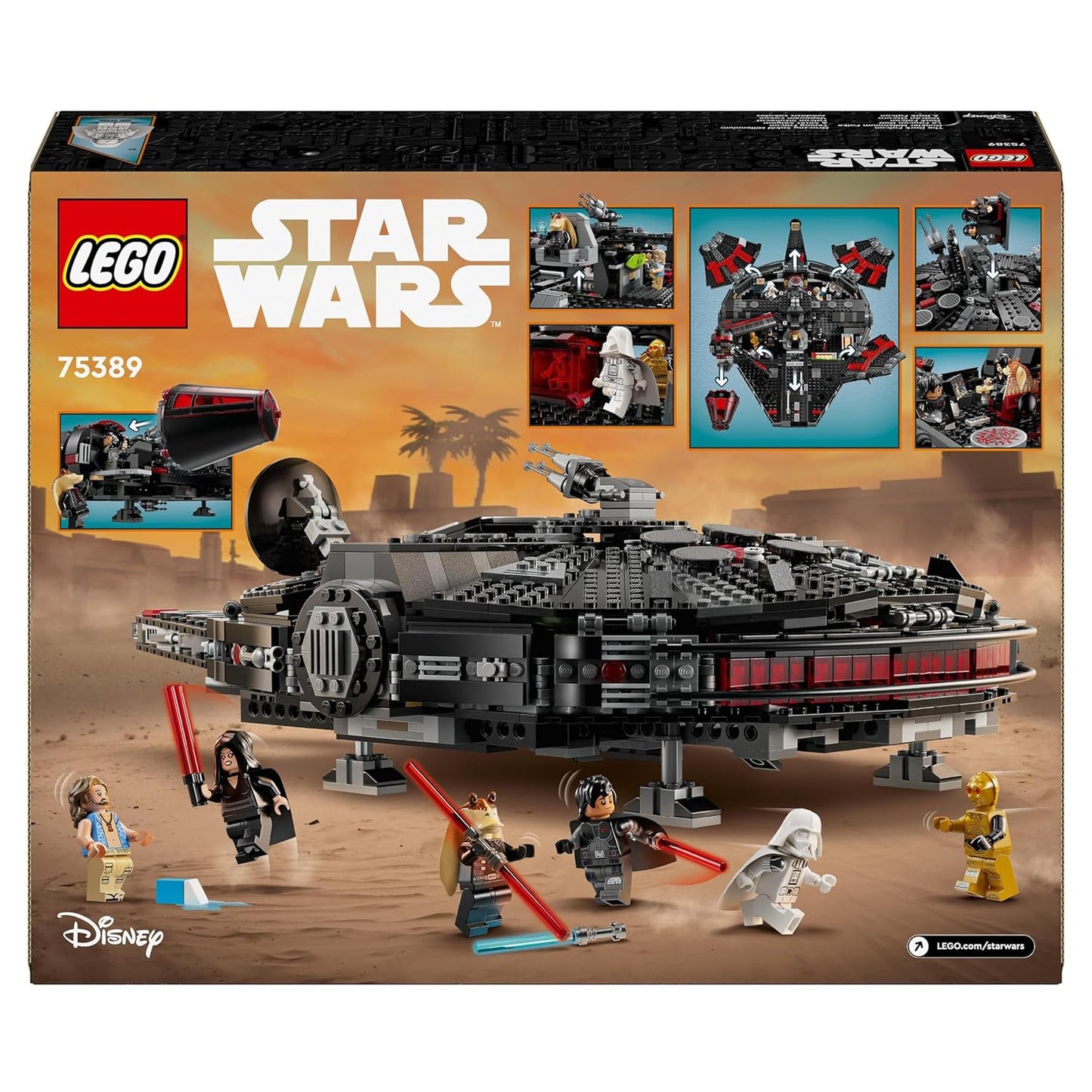 LEGO Star Wars Dark Millennium Falcon, Starship Set, Building Toy for Children (75389)