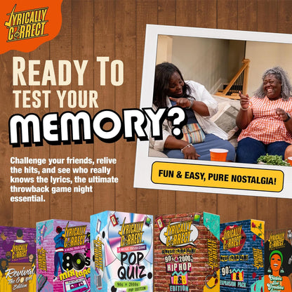 Lyrically Correct Oldies But Goodies Edition | Music Card Game Featuring Classic Hits from the 60s & 70s | Party Game for Families & Adults