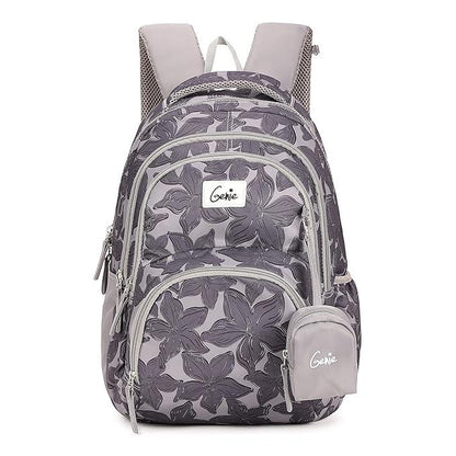 Genie Spring Backpack for Girls – 17” | Cute, Colorful, Lightweight & Water-Resistant with Happy Pouch - Jaiman Toys