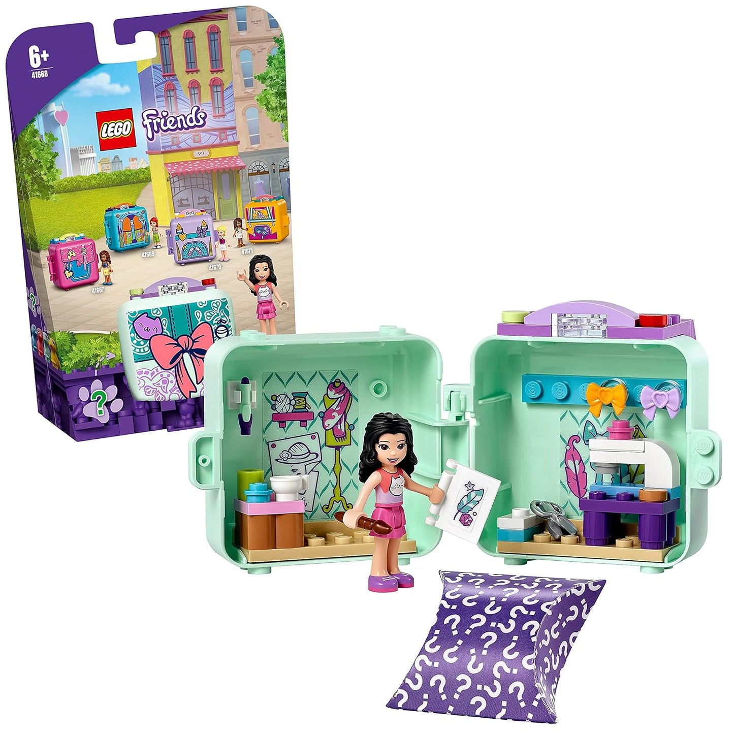 LEGO 41668 Emma's Fashion Cube – Portable Design Playset for Creative Kids