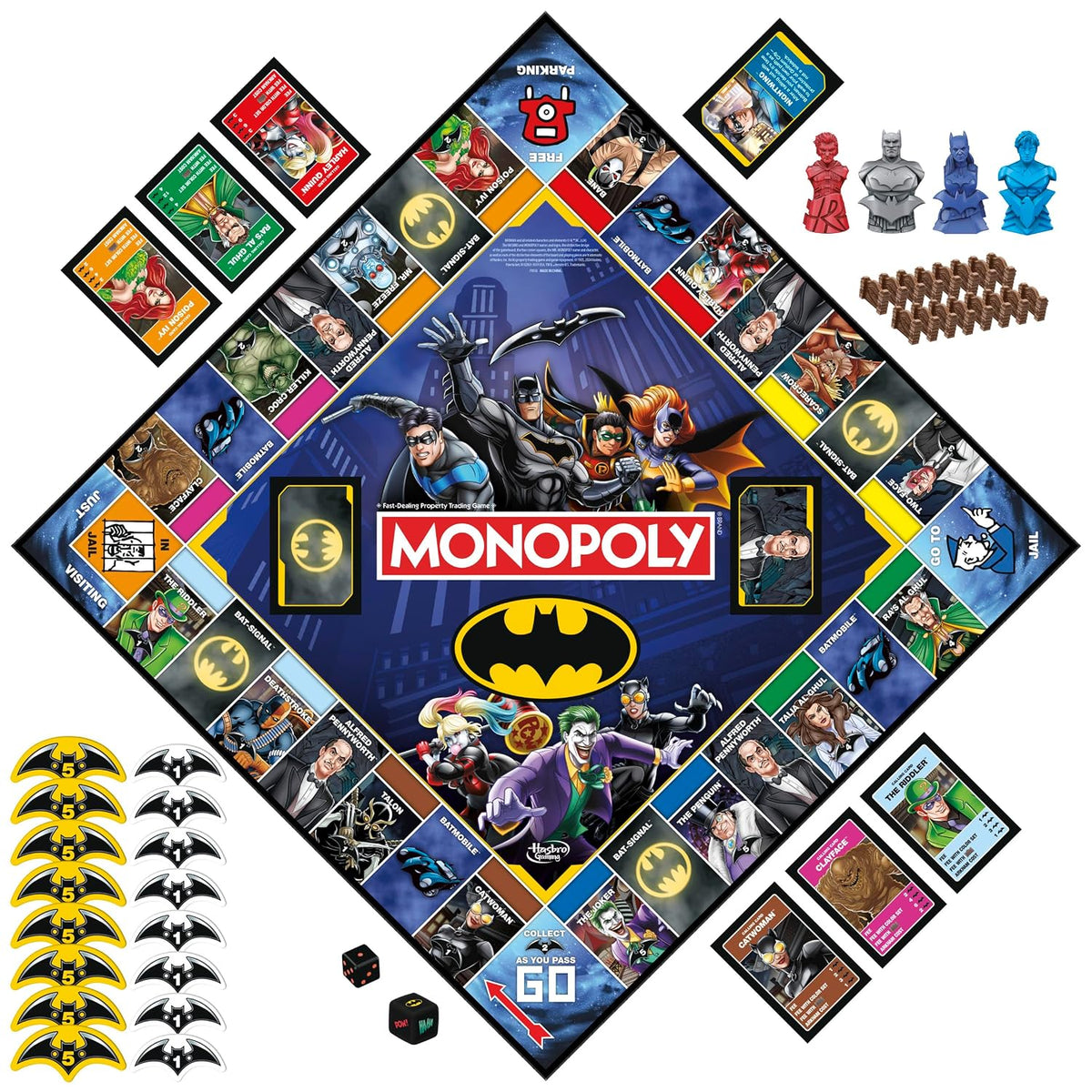Hasbro Gaming Monopoly Batman Board Game – Save Gotham City, 2–4 Players, Ages 8+