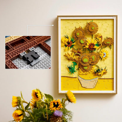LEGO 31215 Art Vincent van Gogh Sunflowers Building Set (2,615 Pieces) | 3D Wall Art Décor for Adults & Art Lovers