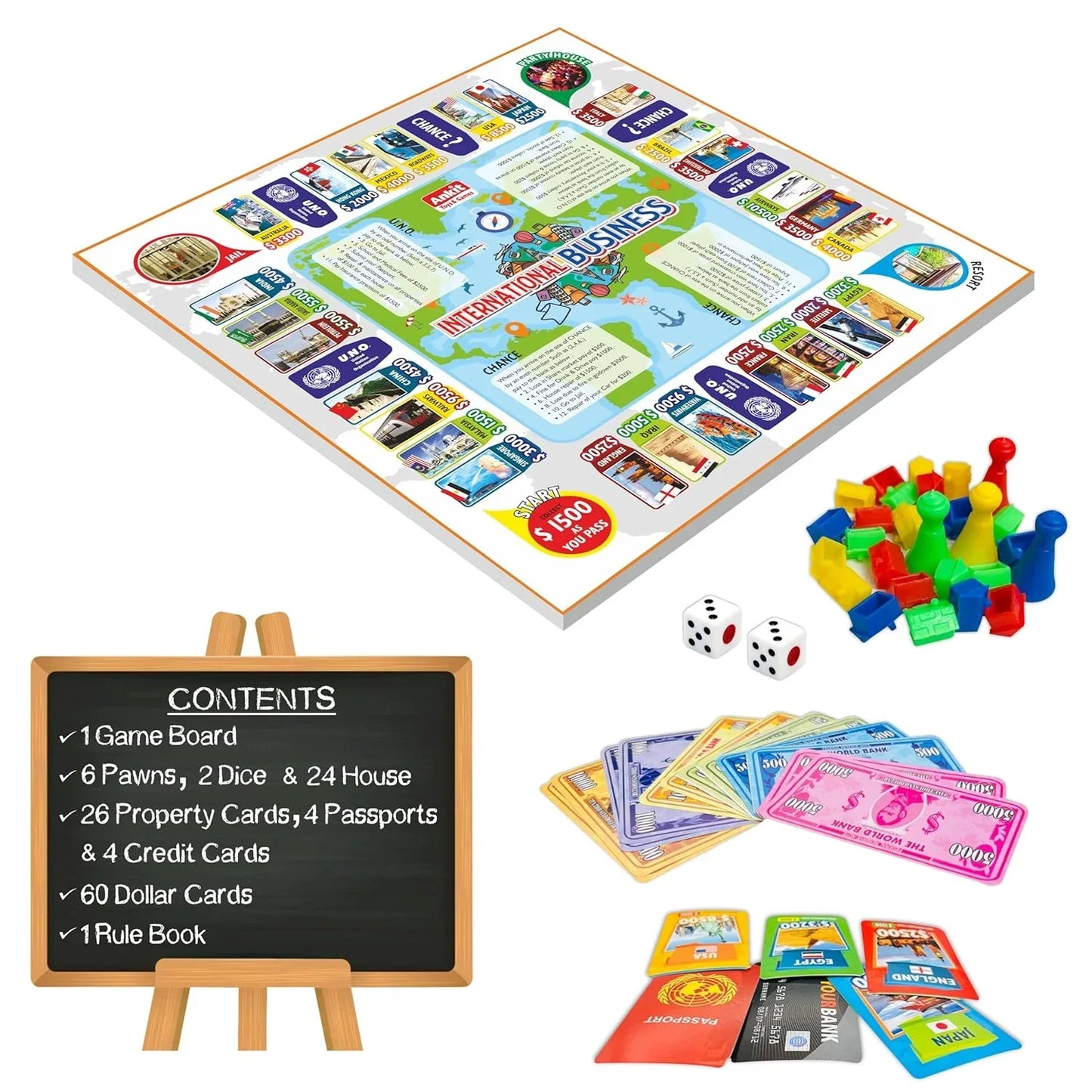 Ankit Toys International Business Board Game – 38×38 cm Global Trade Game for Kids & Families