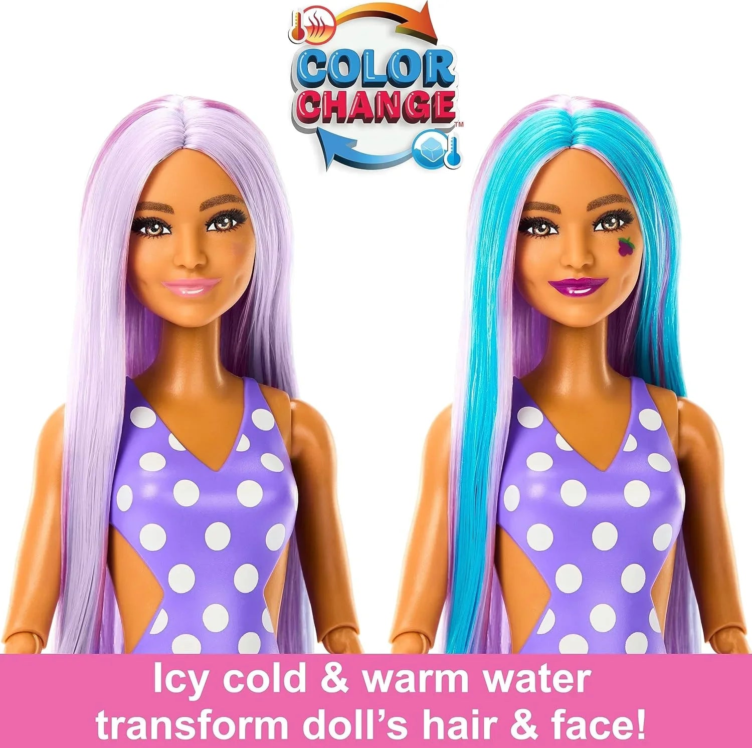 Mattel - Barbie Pop Reveal Fruit Series Barbie Grape Fizz Doll, Scent & Color Change - Jaiman Toys