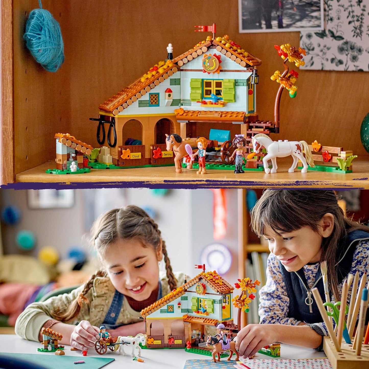 LEGO Friends Autumn's Horse Stable 41745 Building Toy Set (545 Pcs),Multicolor