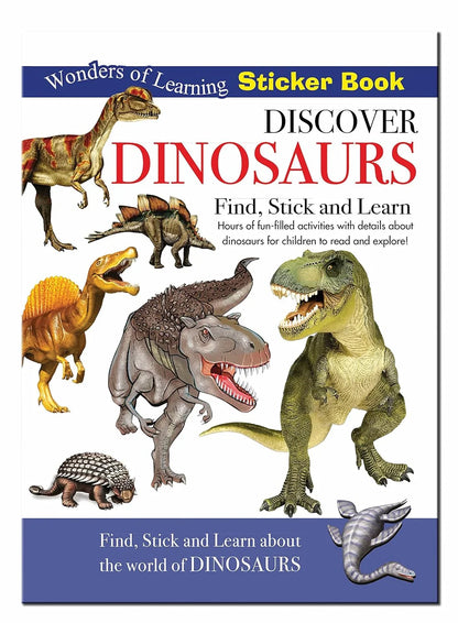 Wonders of Learning – Discover Dinosaurs Educational Box Set | Kids Dinosaur Learning Kit