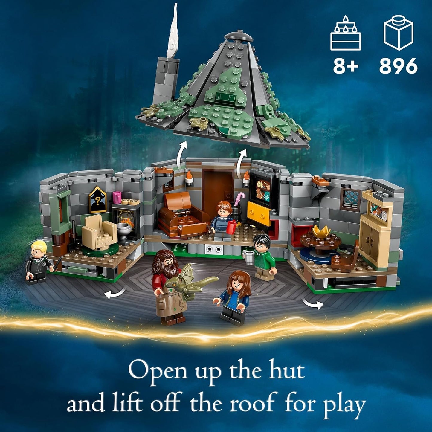 LEGO 76428 Harry Potter Hagrid’s Hut: an Unexpected Visit (896 Pieces)