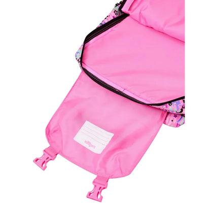 Smiggle Away Foldover Backpack – Pink | 16-Inch  Zipped Pockets & Dual Bottle Holders