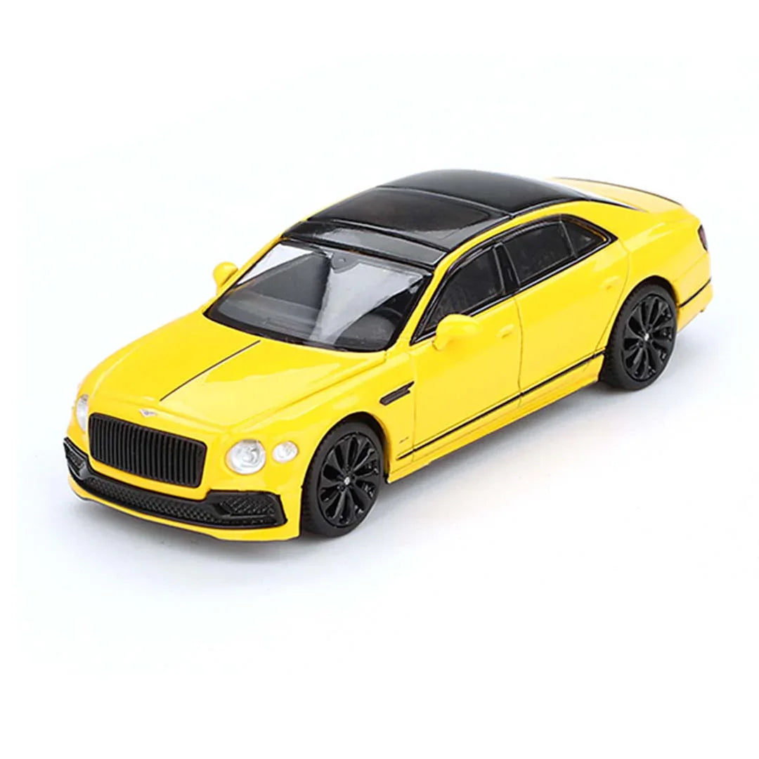 Mini GT Bentley Flying Spur – Monaco Yellow | 1:64 Scale RHD Diecast Model Car | Luxury Sedan Collector Edition - Jaiman Toys