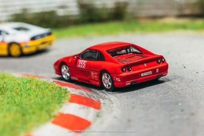 Tarmac Works HOBBY64 1:64 Ferrari F355 Challenge Presentation Diecast Model Car (T64-083-PRE) – Red Collectible Display Model