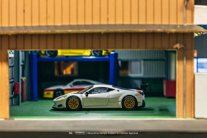 Tarmac Works ROAD64 1:64 Ferrari 458 Italia GT3 White Diecast Model Car (T64R-074-WH) – Premium Collectible Racing Model