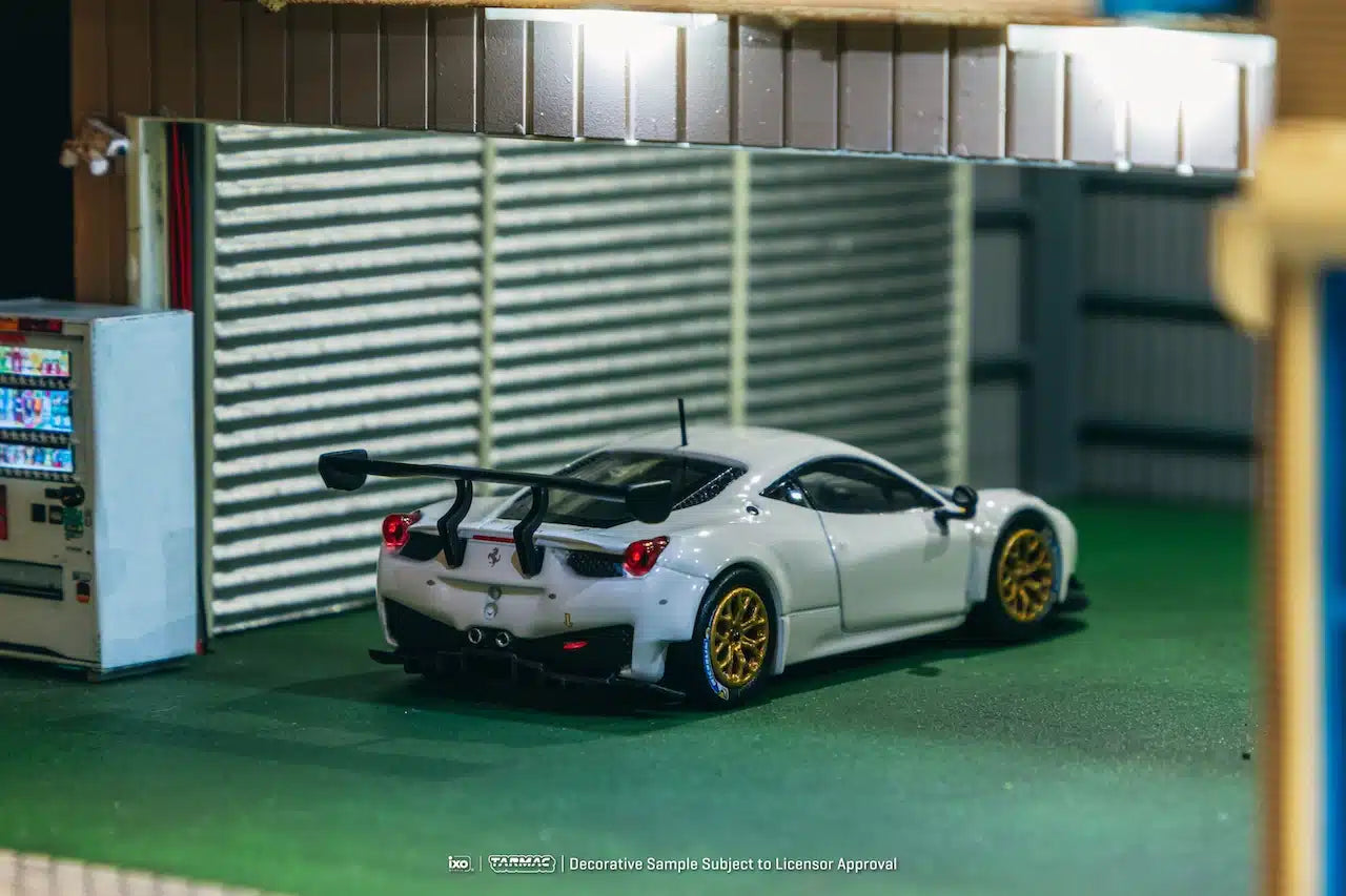 Tarmac Works ROAD64 1:64 Ferrari 458 Italia GT3 White Diecast Model Car (T64R-074-WH) – Premium Collectible Racing Model