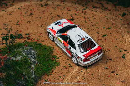 Tarmac Works GLOBAL64 1:64 Mitsubishi Lancer Evolution IV Rallye Monte-Carlo 1997 Diecast Model Car (T64G-076-97MCR01)