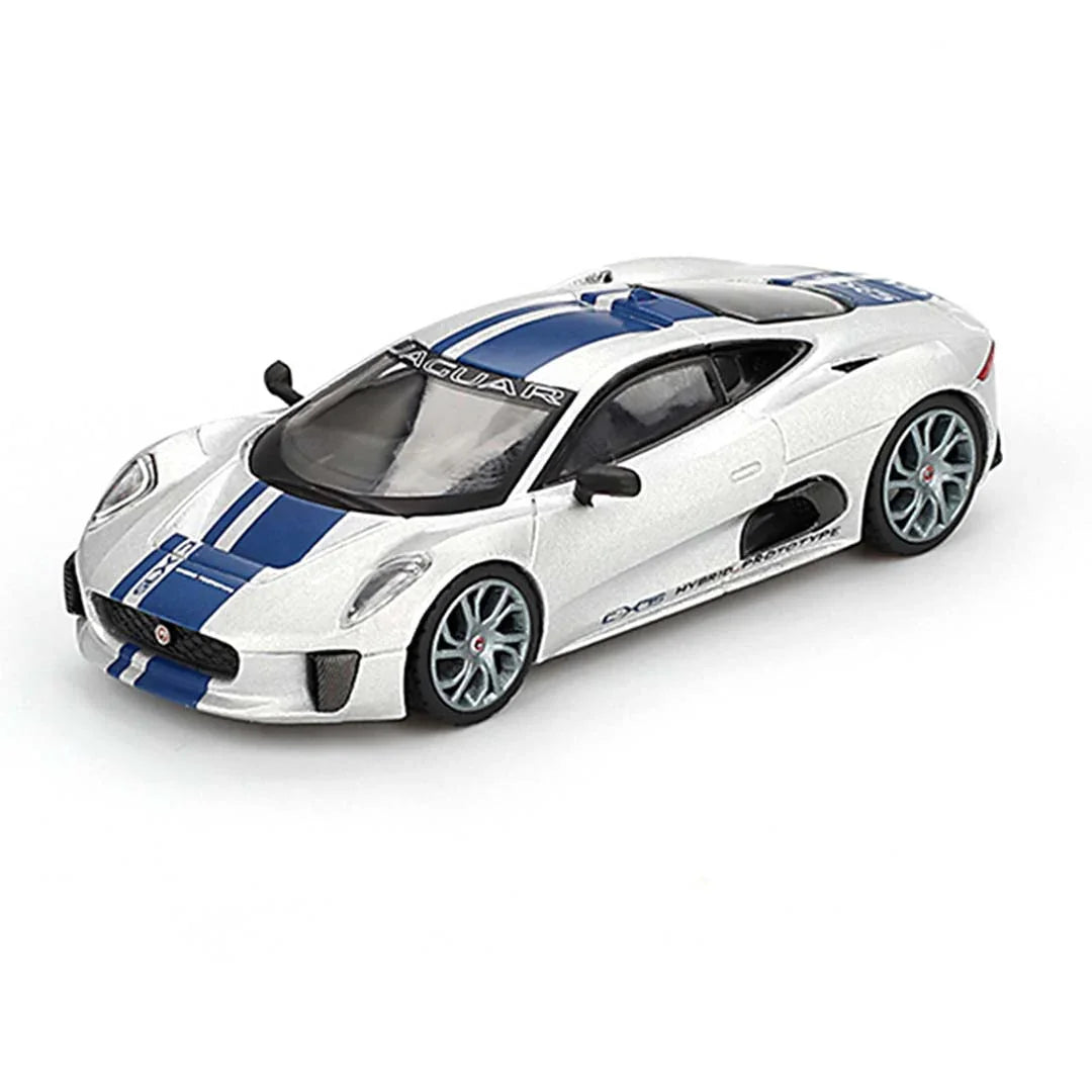 Mini GT Jaguar C-X75 – Silver LHD | 1:64 Scale Diecast Model Car | Collector’s Edition - Jaiman Toys
