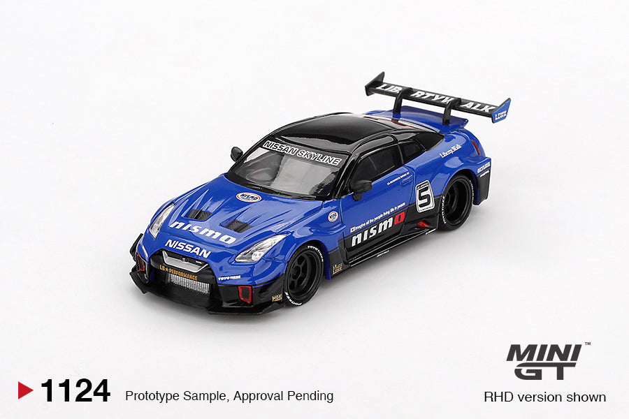 Mini GT 1:64 LB★Works Racing Duo – GT Nissan 35GT-RR Ver.2 Blue & Jaguar C-X75 Black LHD Diecast Models