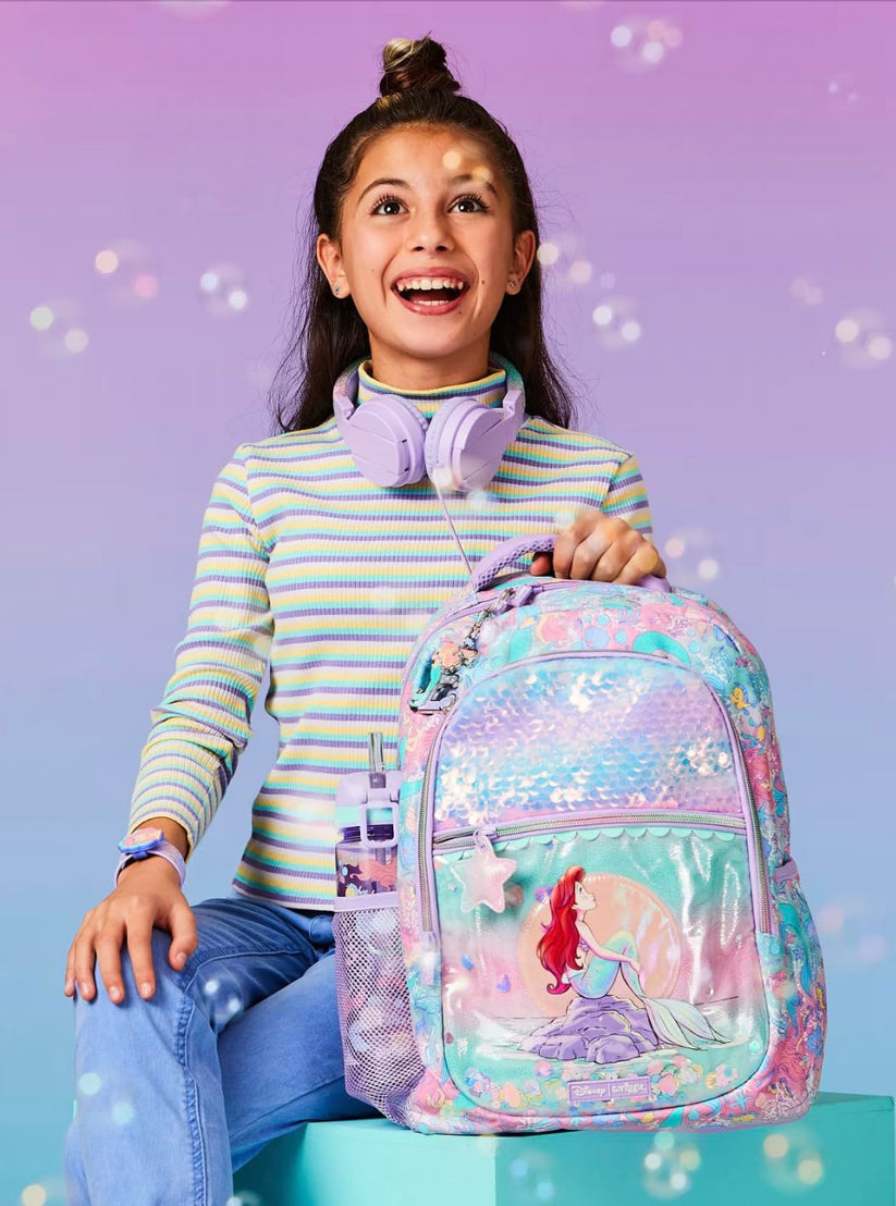ariel kids backpack Smiggle Disney Ariel Backpack for Kids (42 CM) – Mermaid Sequin School –  Jaiman Toys