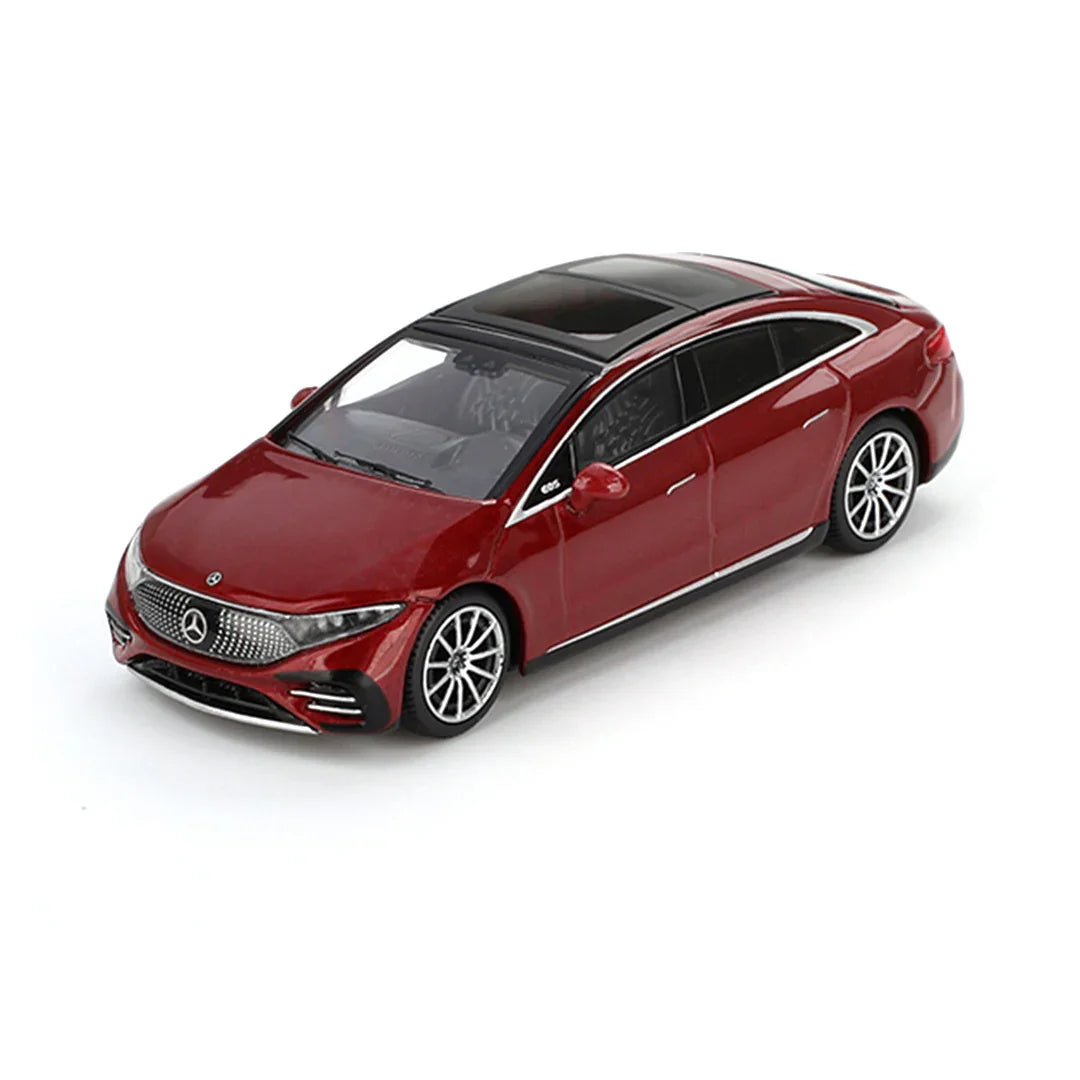 MINI GT Mercedes-Benz EQS 580 4MATIC – Red Metallic | 1:64 Scale Diecast Model Car - Jaiman Toys