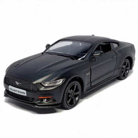 RMZ City 1:36 Ford Mustang 2015 Diecast Car – Matt Black | Openable Doors, Pull Back & Go