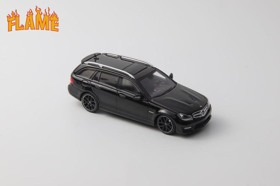 Flame 1:64 Mercedes-Benz C63 AMG Edition 507 Wagon Black Diecast Model Car
