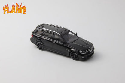 Flame 1:64 Mercedes-Benz C63 AMG Edition 507 Wagon Black Diecast Model Car
