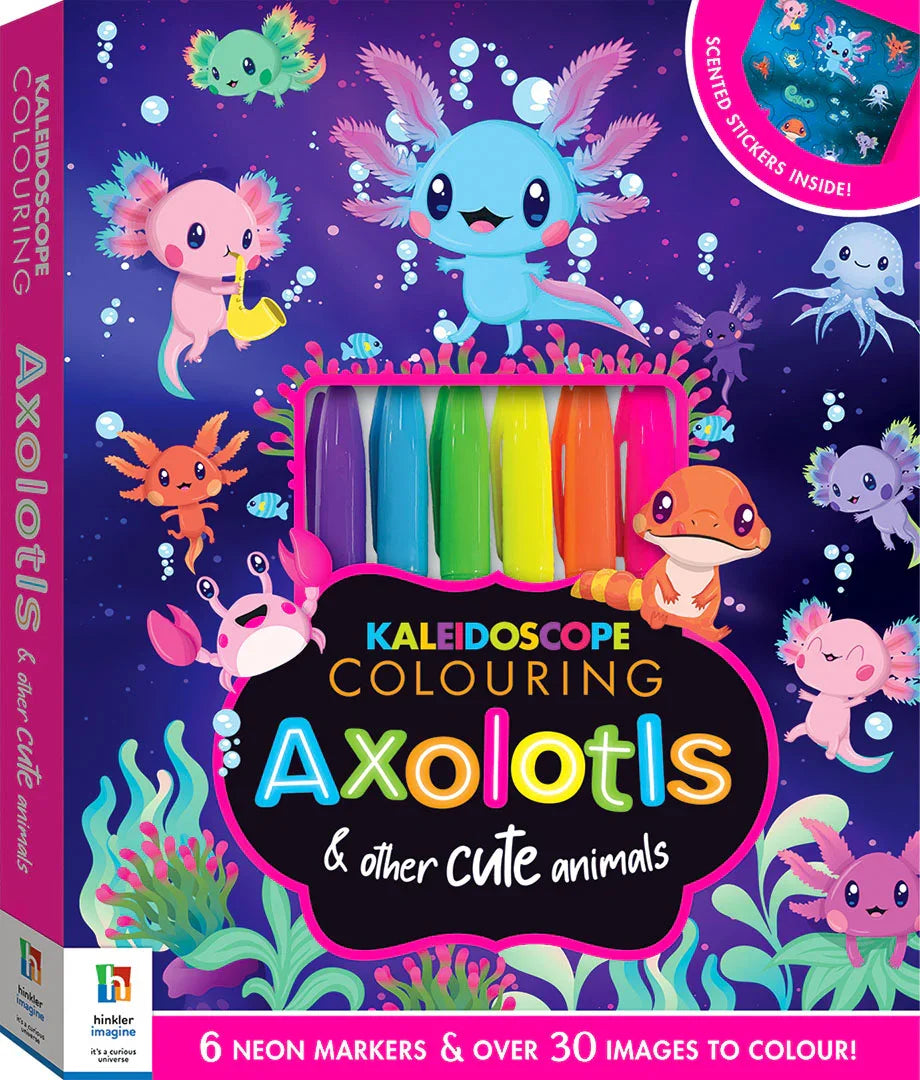 Kaleidoscope Colouring Kit: Axolotls - Jaiman Toys