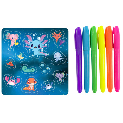Kaleidoscope Colouring Kit: Axolotls - Jaiman Toys